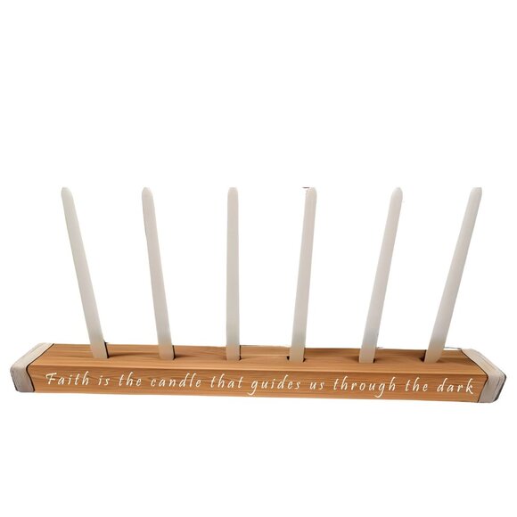 Wooden Candelabra Centerpiece With Various Inspirational Messages - Picture 8 of 11